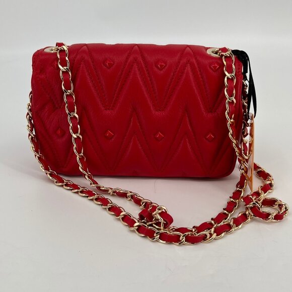 Valentino by Mario Valentino Poisson Crossbody Red Quilted Leather Bag - Picture 5 of 16
